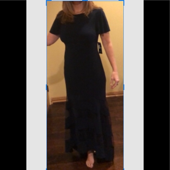 Lauren Ralph Lauren Navy Blue Mermaid Gown - Picture 8 of 8